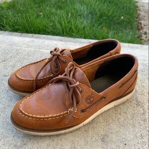 Timberland Women Leather Boat Shoes Loafers 5.5
